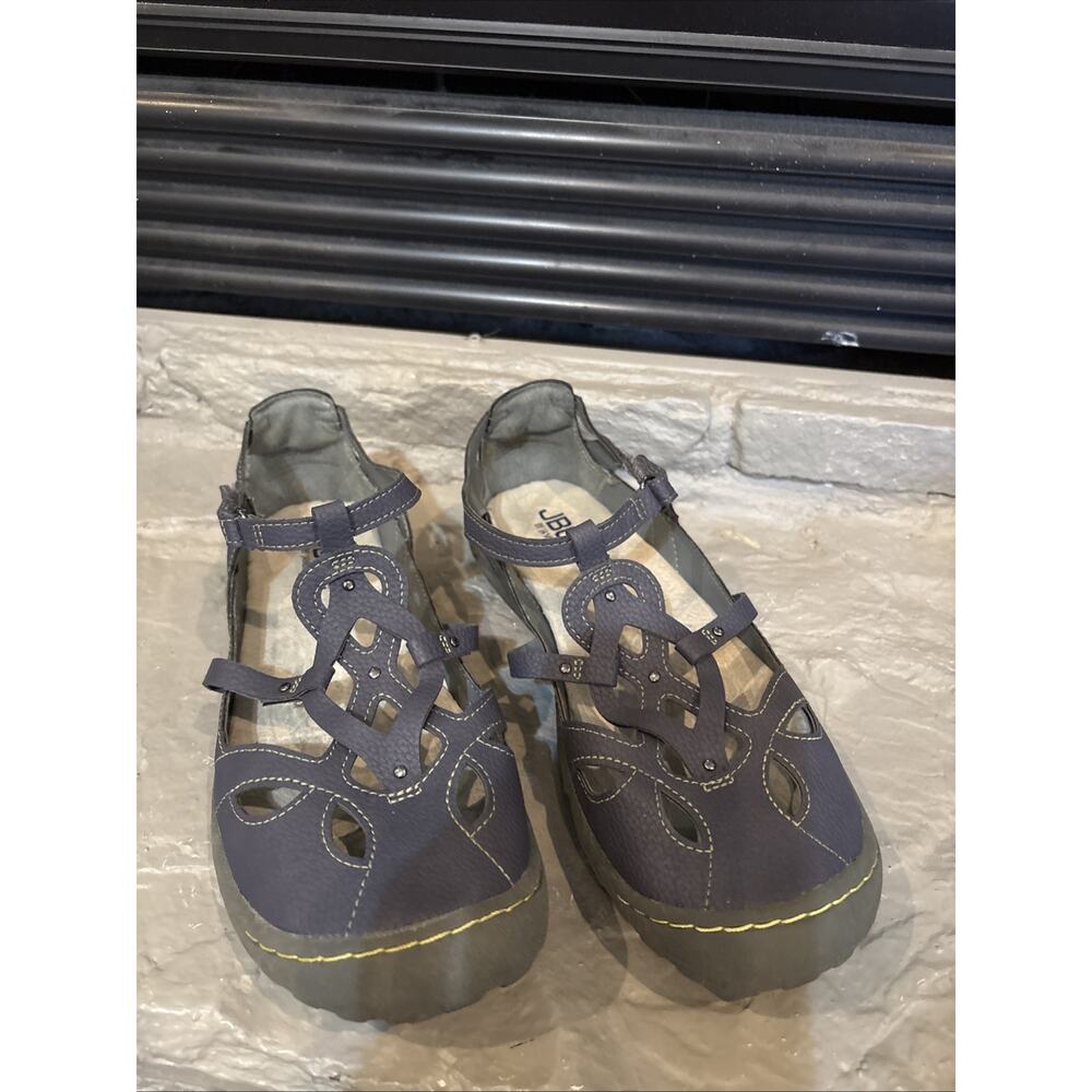 JBU by Jambu Memory Foam Gray Synthetic Flats Womens Sz 8.5M Comfort Casual Shoe